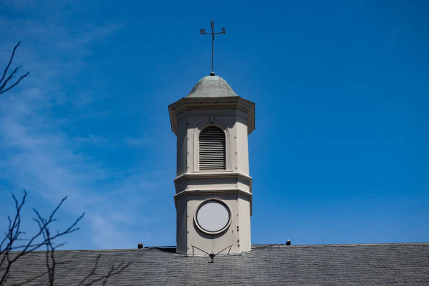 On June 10, 2024 this is a view of the roofline on antique building in the downtown area of Wichita Kansas