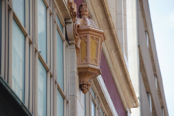 On June 10, 2024 this is a view of windows on an antique building in the downtown area of Wichita Kansas