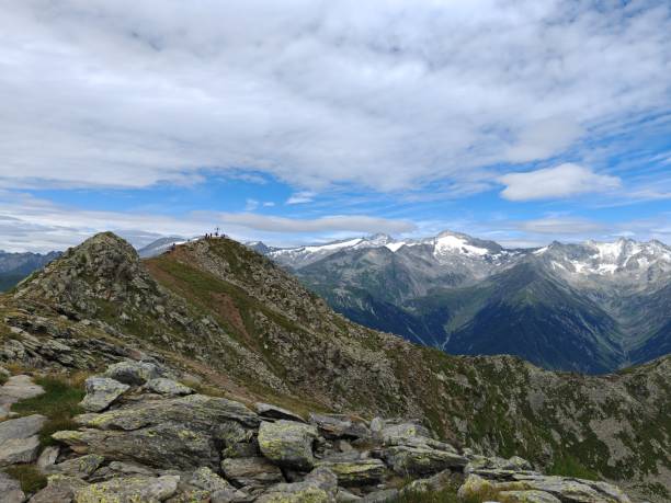 istock Panoramic view of mountainous landscape on the Monte Spico (the Speikboden) peak under a partly cloudy sky 2184232377