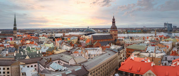 istock Aerial View of Riga's Historic Architecture and Daugava River 2184233165