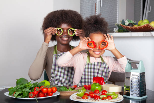 istock Mother and daughter making pizza 2184238629