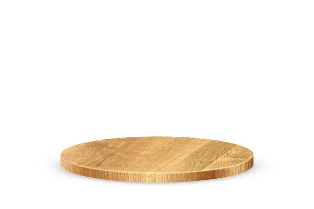 istock Wooden 3d podium on transparent background. Round stage display product. Empty circle stand pedestal of natural wood for luxury product presentation. Realistic modern vector illustration 2184238734