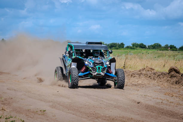istock UTV, 4x4 off-road vehicle in the action. Amateur competitions 2184243707
