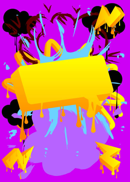 istock Graffiti abstract background. Abstract modern Messaging sign street art decoration, Discussion icon performed in urban painting style. 2184251368