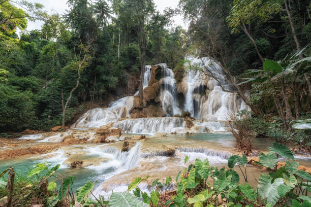 istock Kuang Si Waterfalls Turquoise Water Pools 2184251463