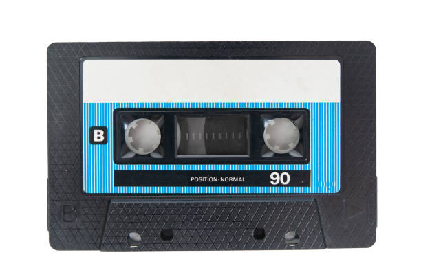 istock Old vintage audio cassette close up isolated on white background 2184267155
