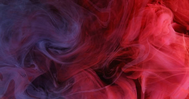 istock Paint water drop smoke cloud red purple ink splash 2184269324