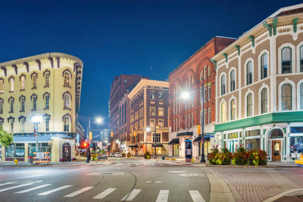 Downtown Grand Rapids Michigan Night USA