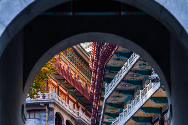 istock arch gate in front of the Buddhist temple buildings 2184277533