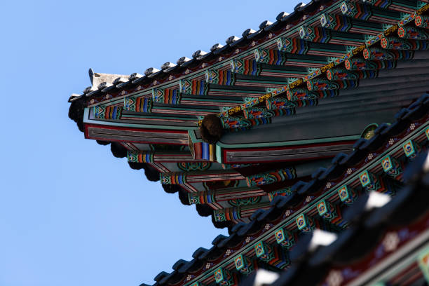 istock eaves in the traditional Korean building 2184277620
