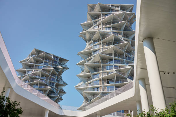 istock Modern residential buildings against blue sky 2184277688