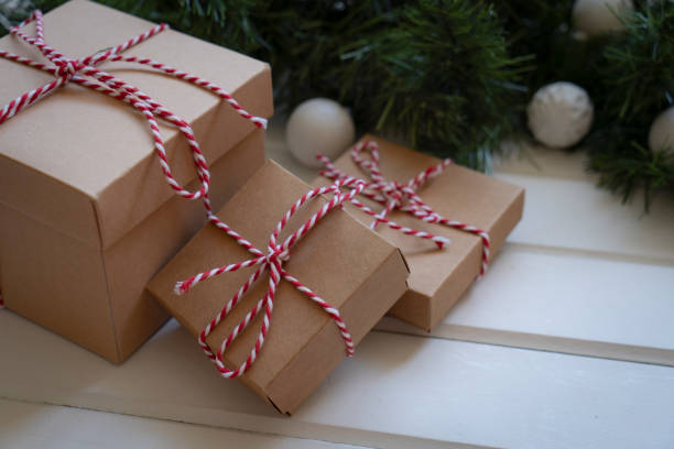 istock Christmas decoration, ornaments and garland frame background 2184279691