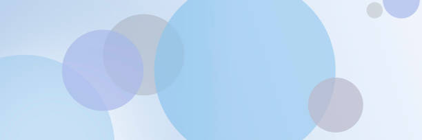 Colorful geometric circle shape on gradient blue color background.