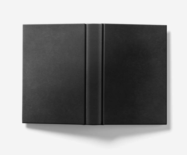 istock blank hard cover notebook diary book black leather book isolated on white background 2184285363