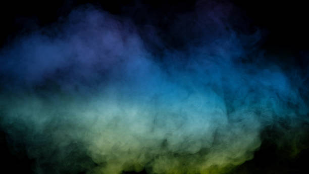 istock Blue and purple steam on a black background. 2184286303