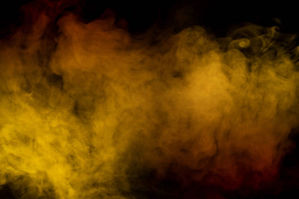 istock Orange and red steam on a black background. 2184286331