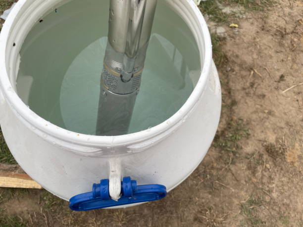 istock Submersible borehole pump used for groundwater extraction 2184286779