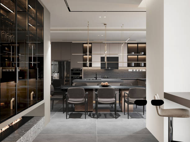 istock Modern luxury kitchen interior design in chic contemporary style 2184288378