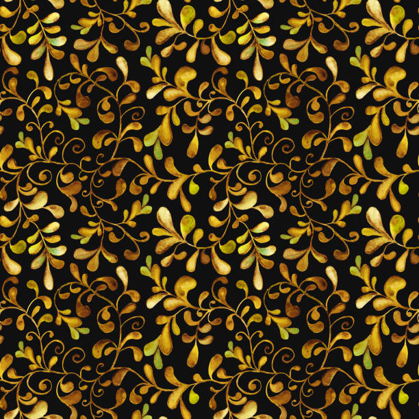 istock Watercolor seamless pattern with herbs and flowers. Romantic floral background. Fabric design 2184291260