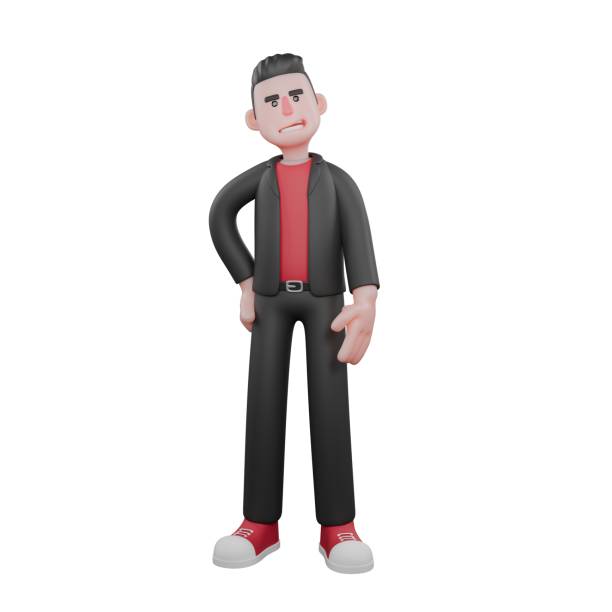 istock Choreographer Cartoon Character Design. A male choreographer stands with both hands on his waist. 3D Dance Star 2184293442