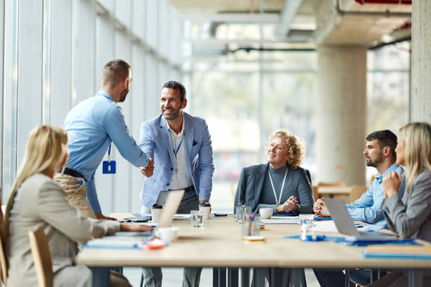 istock Successful deal on a business meeting! 2184294475