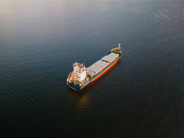 istock Unloaded cargo vessel in the Baltic sea. 2184299498