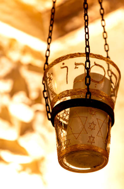 votive candles in a church