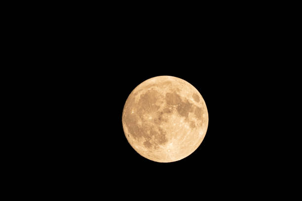 istock Full moon shining in the night sky 2184307825
