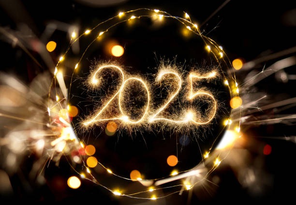 Sparkler Happy New Year 2025