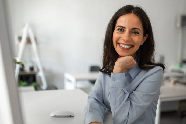 istock Young and attractive brunette smilling 2184308490