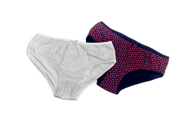 istock Female panties with pattern on a white background 2184311481