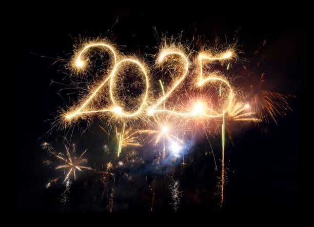 istock Sparkler Happy New Year 2025 with fireworks 2184312431