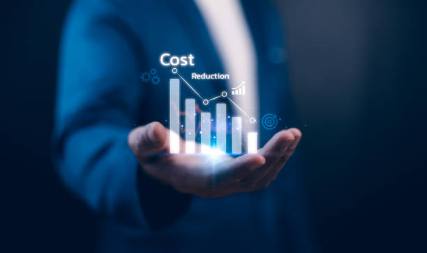 istock Cost and quality control, business strategy and project management concept. Businessman use computer laptop with quality control growth graph and cost reduction, control budget cost and improvement. 2184318410