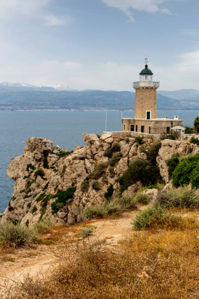 istock The Melagavi lighthouse on the Agrilaos peninsula (Europe, Greece) 2184321696