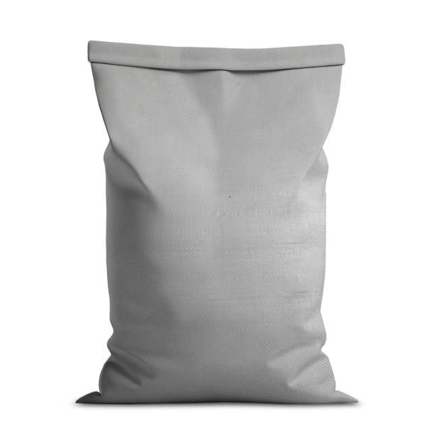 istock Plastic Bag Mockup, 25 kg Bag Mockup, Sand bag or white plastic canvas sack for rice or agriculture product 2184323715