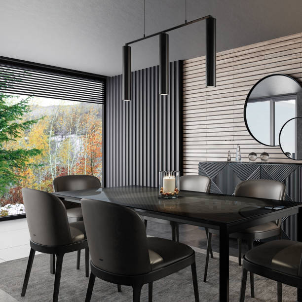 istock Luxury dining room interior with modern furniture 2184326648