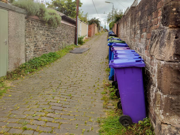 istock Garbage bin containers at street of glasgow scotland england 2184328093