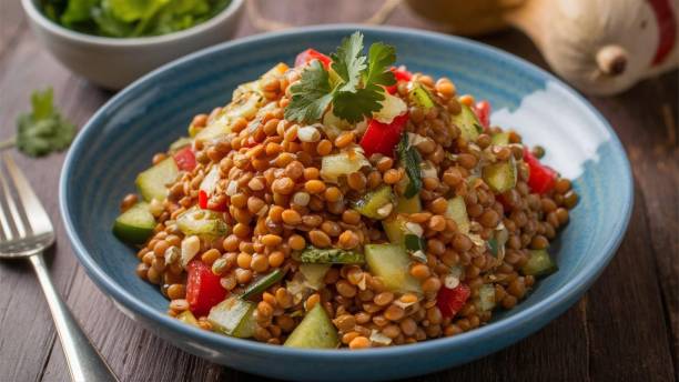 istock Vibrant Lentil Salad with Fresh Vegetables 2184330181