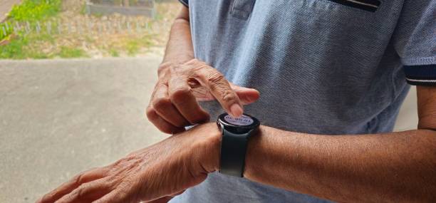 istock Watching Smart Watch-Medical alert device. 2184331811