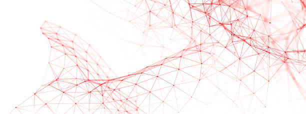 istock Abstract white background with connected dots and lines. Medical background. Background for business presentations. 3D 2184332530
