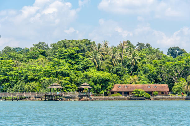 istock Wooden huts on coast in Pulau Ubin 2184336805