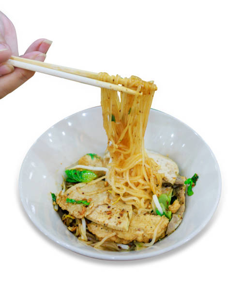 istock Top view of Vietnam dry noodles, focus selective 2184338635