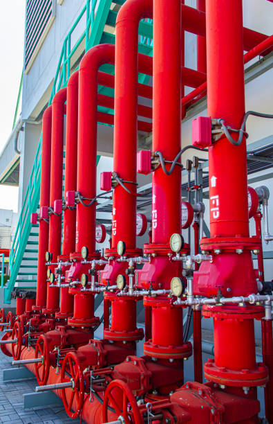 istock Water sprinkler and fire alarm fighting system in factory 2184344597