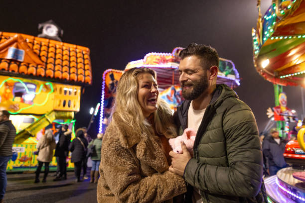 istock Romance at a Christmas Market 2184345414