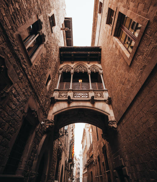 View of Pont del Bisbe, Barcellona