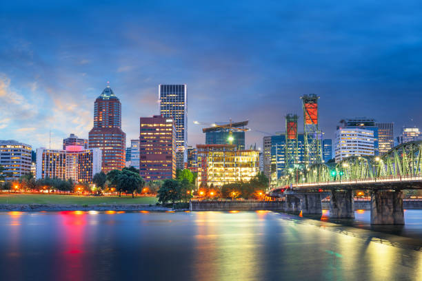 istock Portland, Oregon, USA Skyline at Blue Hour 2184355755