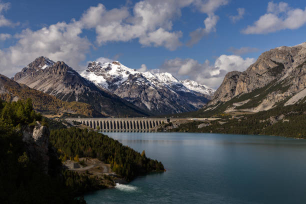 istock Alpine lake in the Alps mountains 2184357547