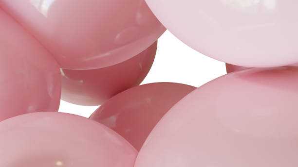istock 3d Animation pink abstract sphere geometric on white background.  Copyspace for composite. 2184363265