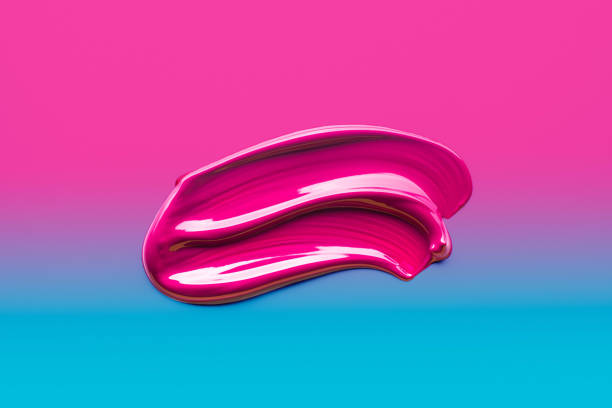 istock Cosmetic product fuchsia magenta colored lip gloss or liquid lipstick sample 2184366317