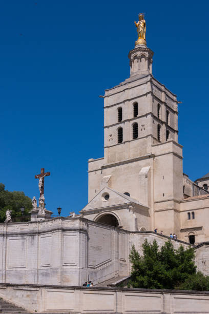 Provence, France - June 23, 2016: Notre Dame des Doms Cathedral in Avignon